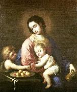Francisco de Zurbaran virgin and child with st painting
